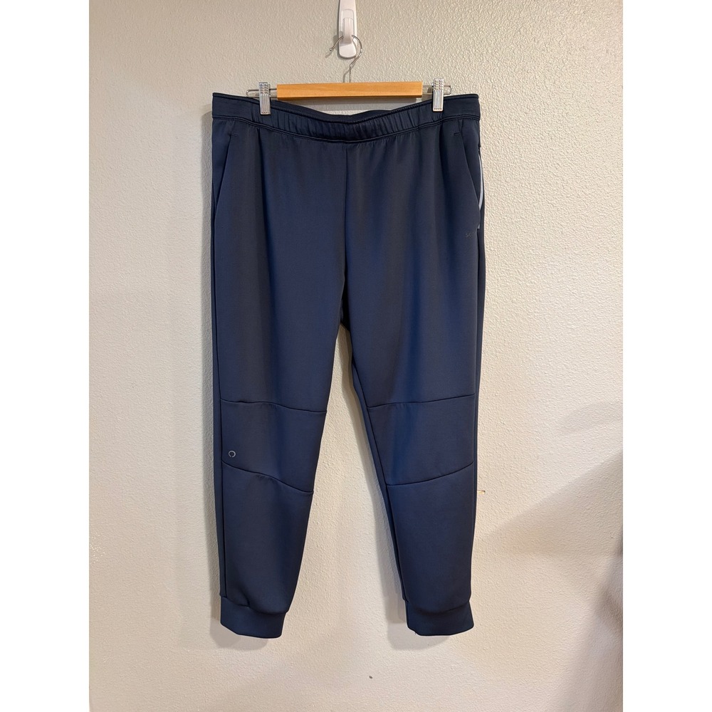 Skora Jogger Pants Mens XL Navy Blue Q-Wick Dry Activewear Zipper Pockets
